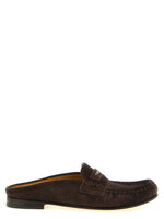 Brown Logo Loafer Mules 1