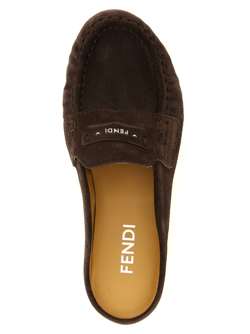 Brown Logo Loafer Mules 4