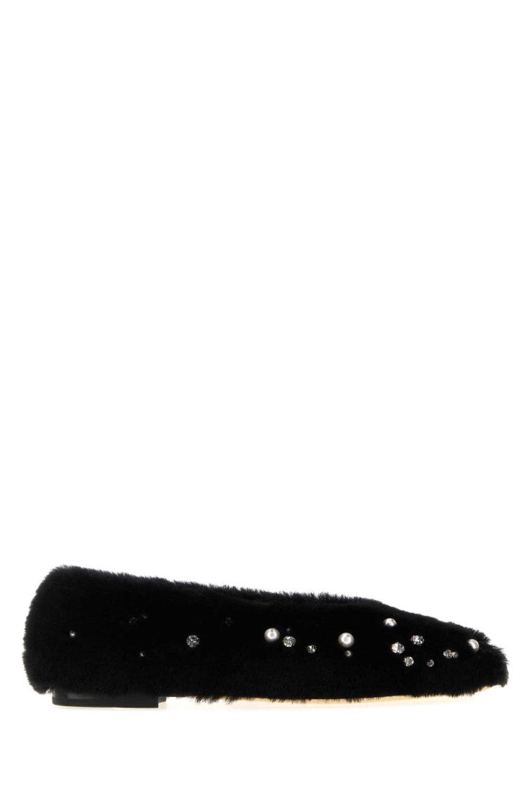 Black Embellished Ballet Flats 1