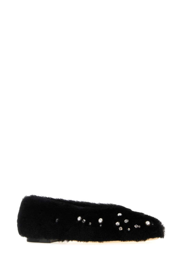 Black Embellished Ballet Flats 2