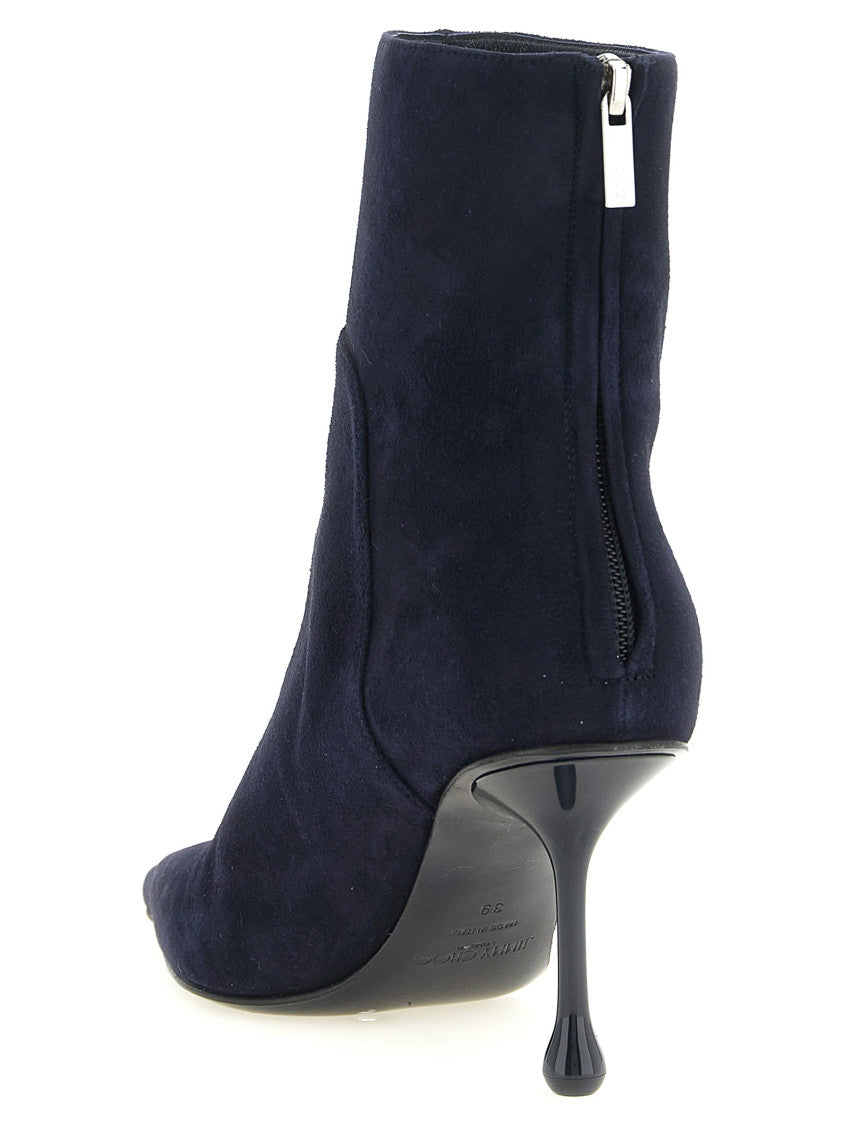 Navy Blue Zipper Boots 3