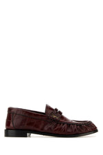 Maroon Textured Loafers 1