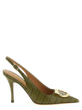Green Slingback Pumps 1