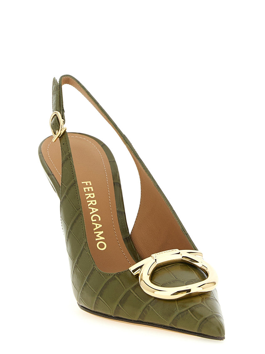 Green Slingback Pumps 2