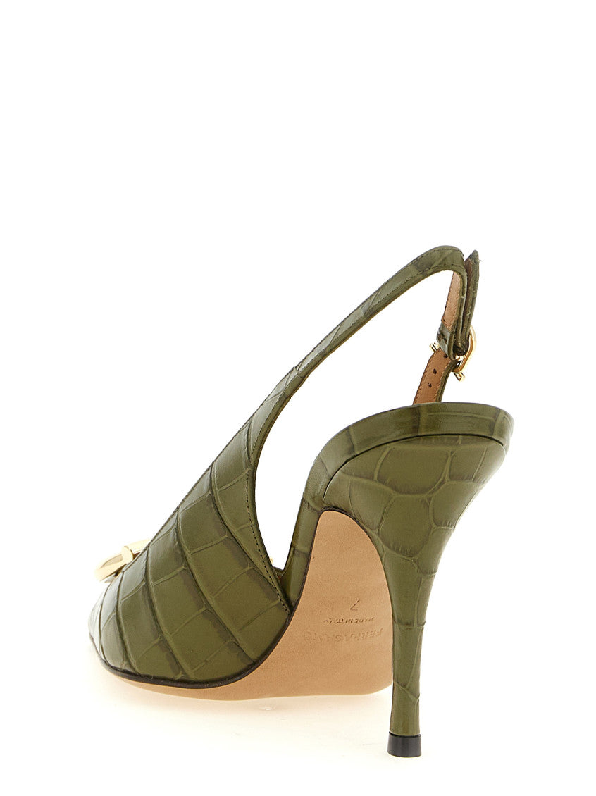 Green Slingback Pumps 3