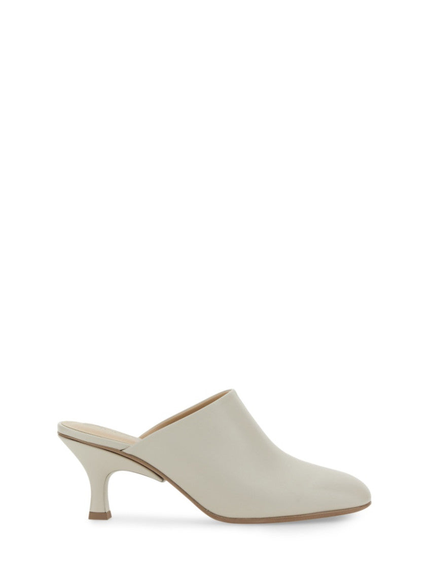 White Leather Collection Mules 1