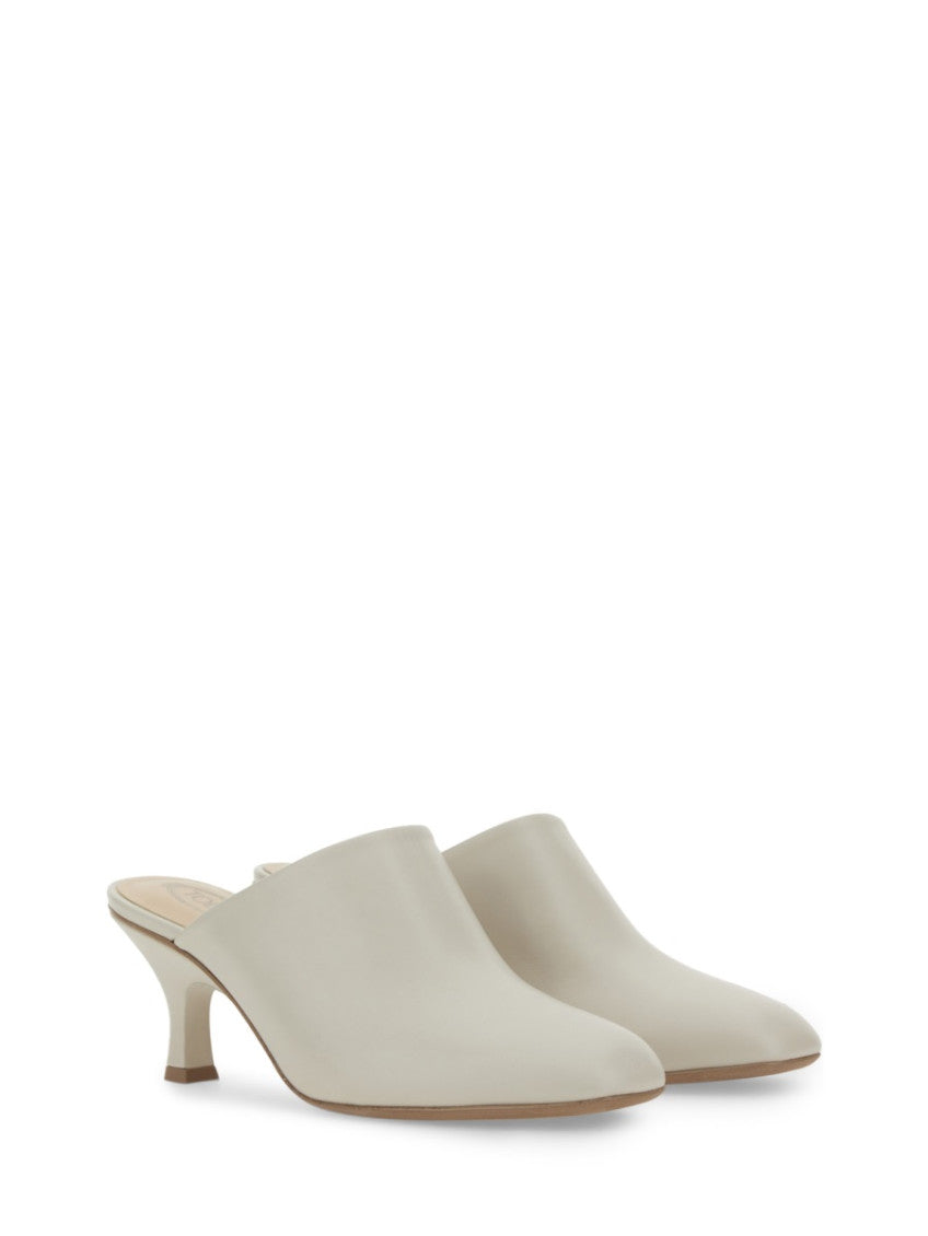 White Leather Collection Mules 2