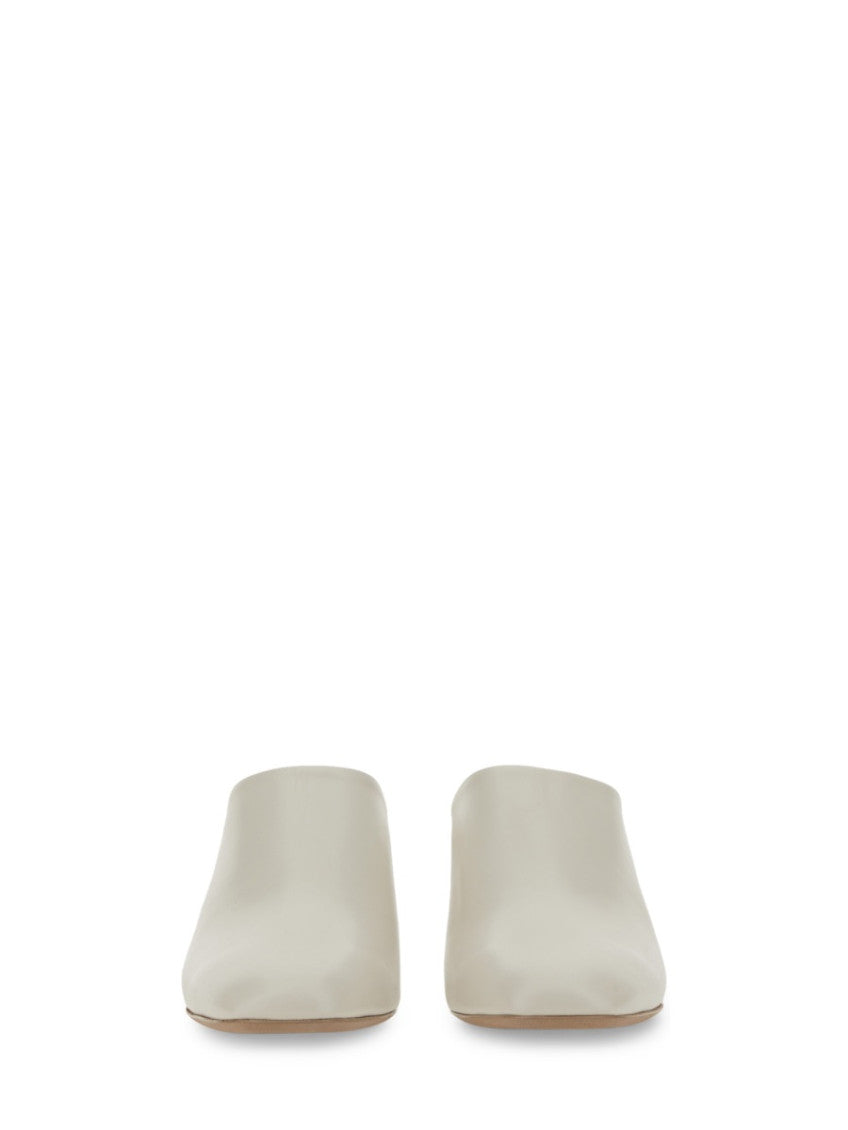 White Leather Collection Mules 4