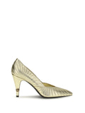 Gold Textured Pumps 1