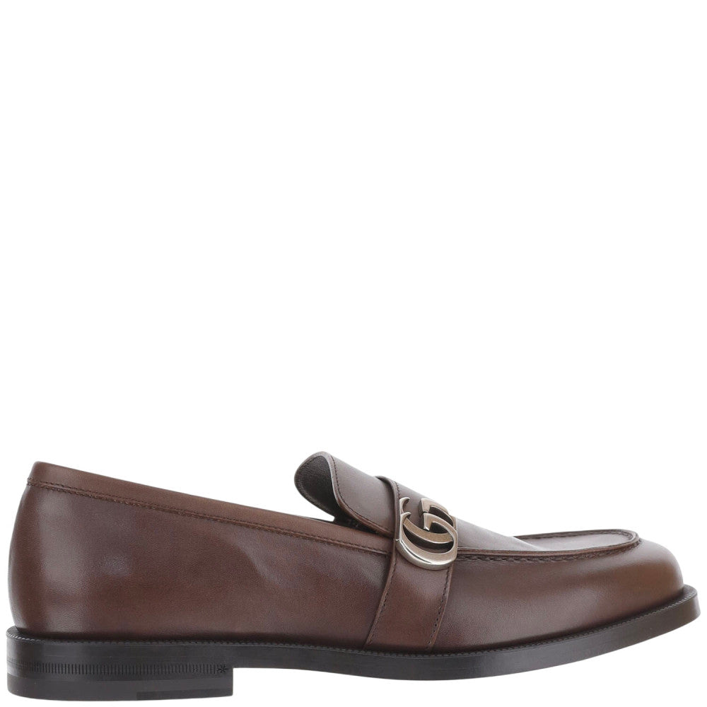 Dark Brown Logo Loafers 1