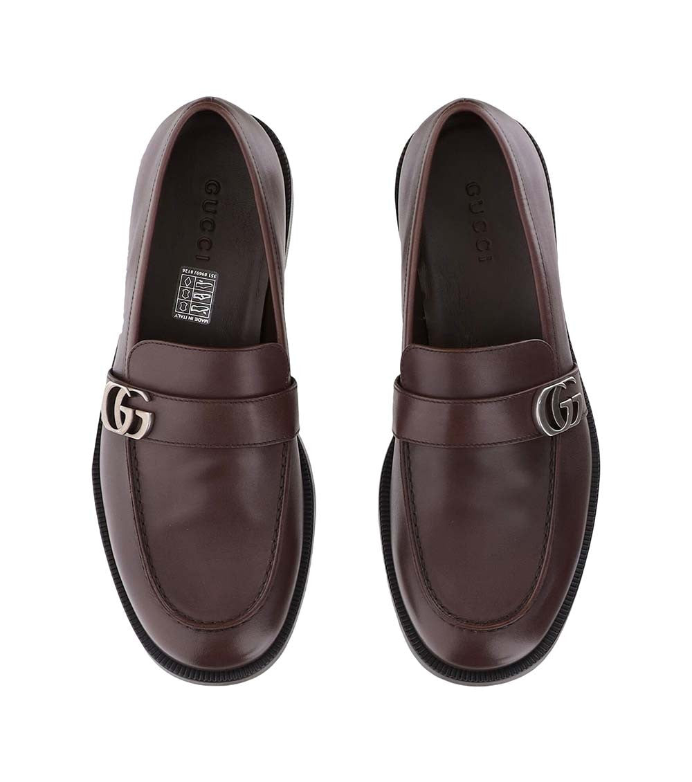 Dark Brown Logo Loafers 3