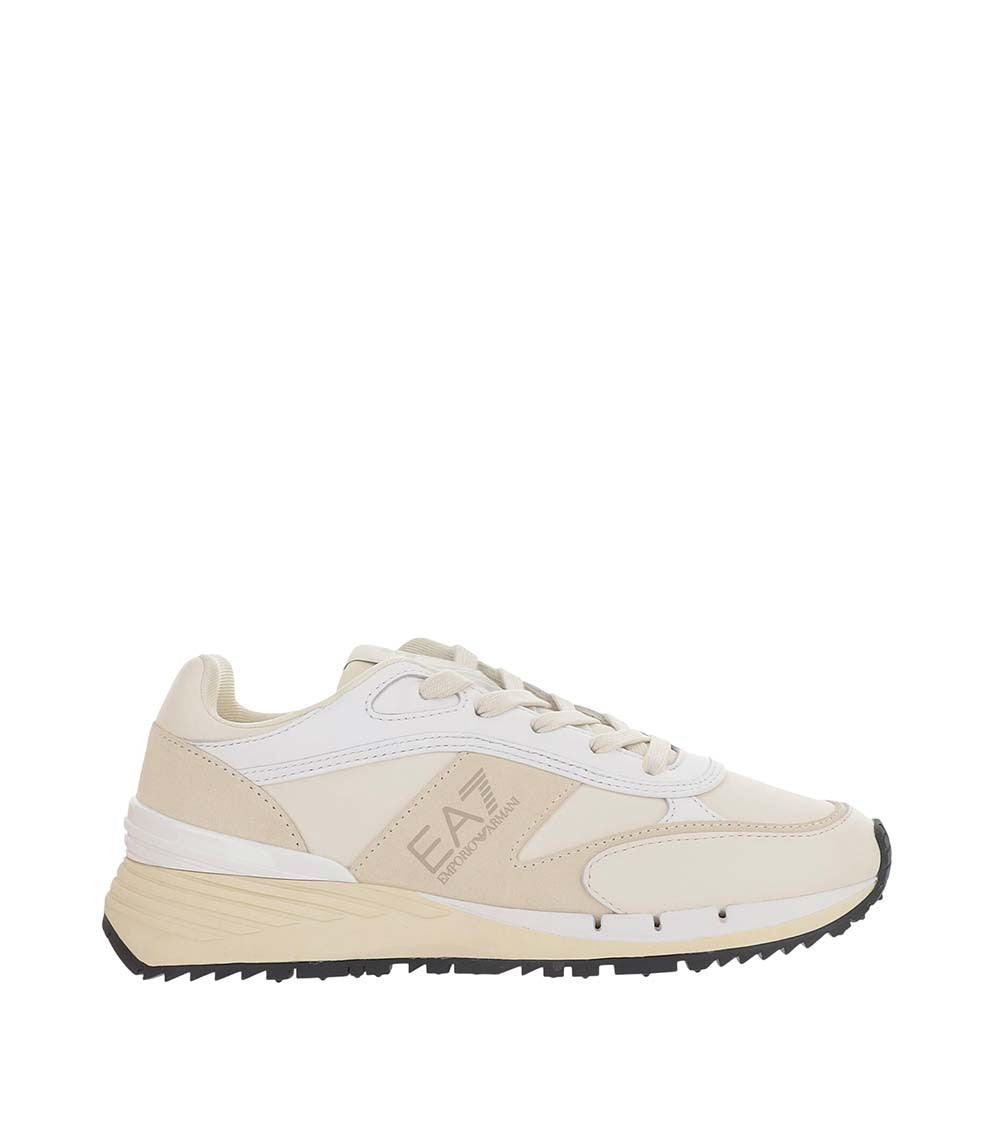 White Color Block Sneakers 1