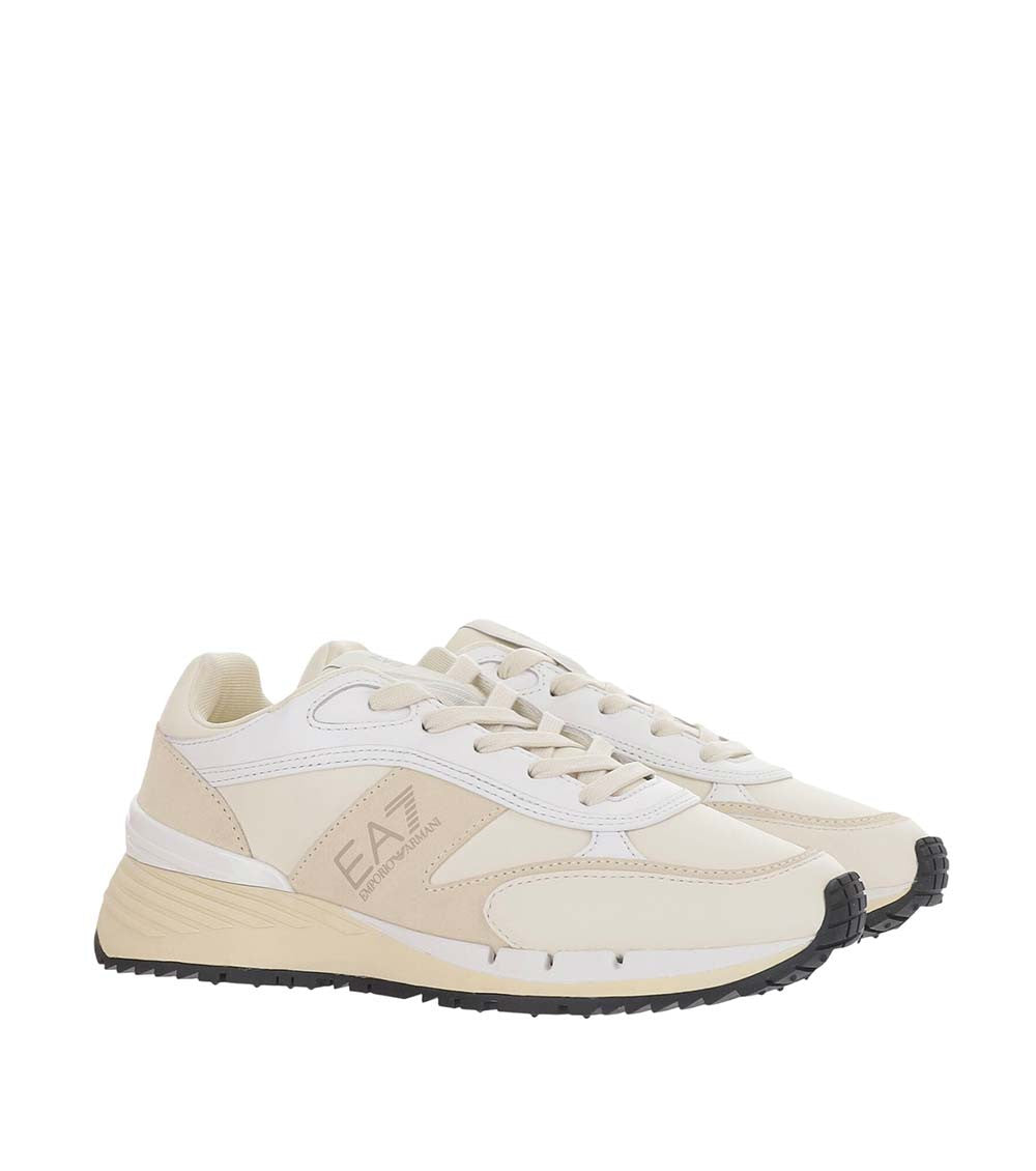 White Color Block Sneakers 2