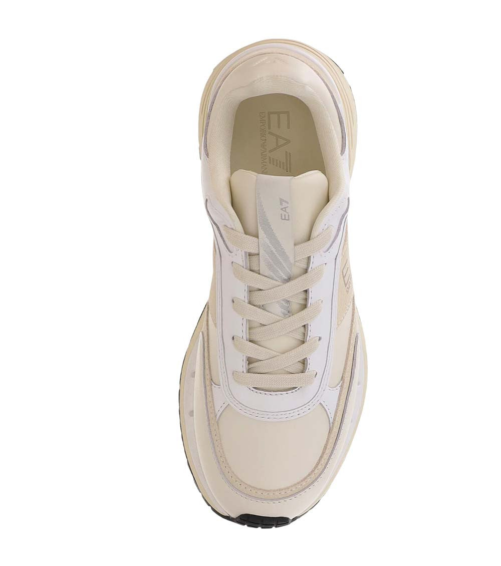 White Color Block Sneakers 3