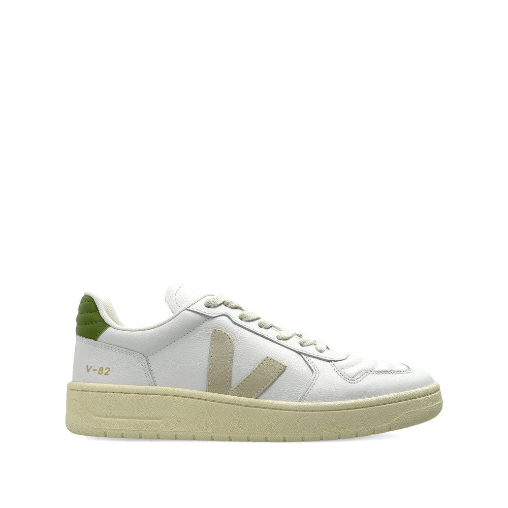 White Color Block Sneakers 1