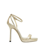 Golden Ankle Strap Heels 1