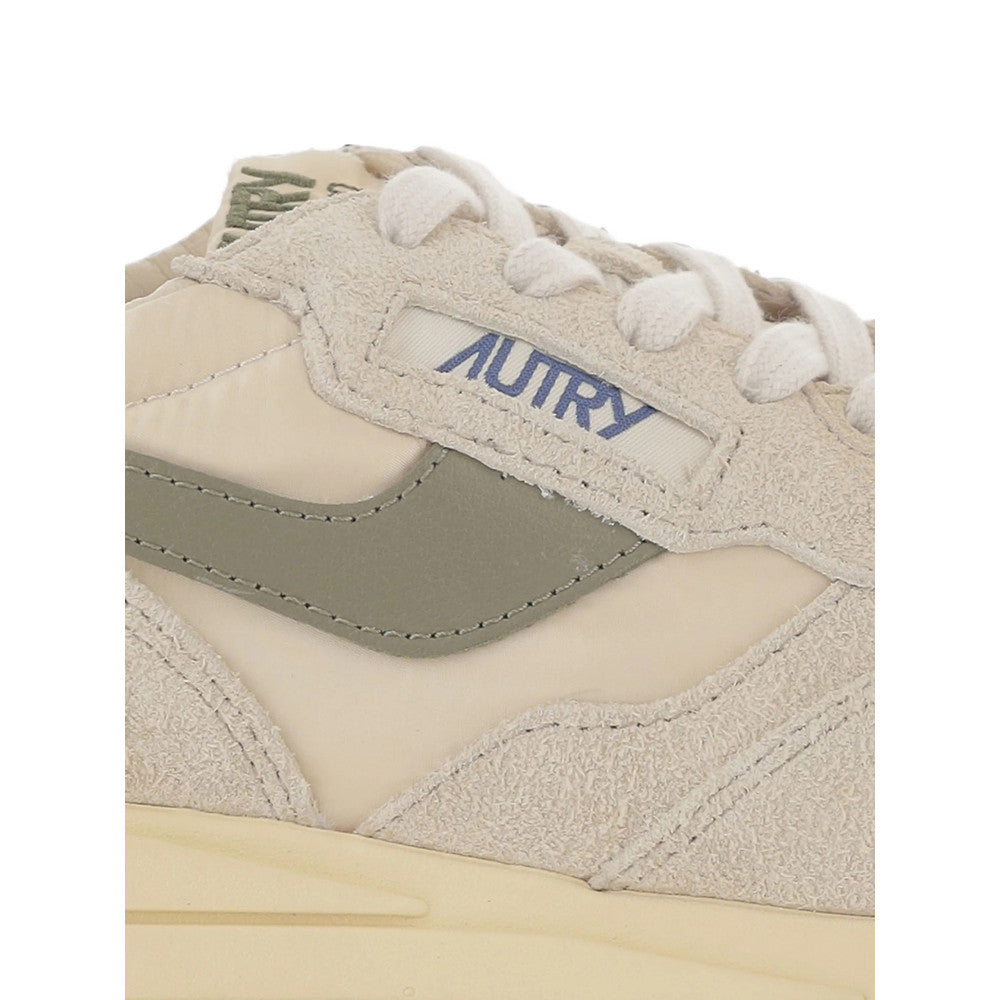 Beige Color Block Sneakers 3