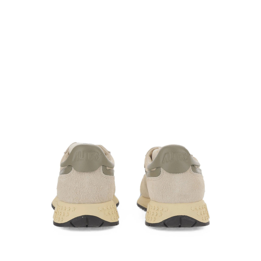 Beige Color Block Sneakers 4