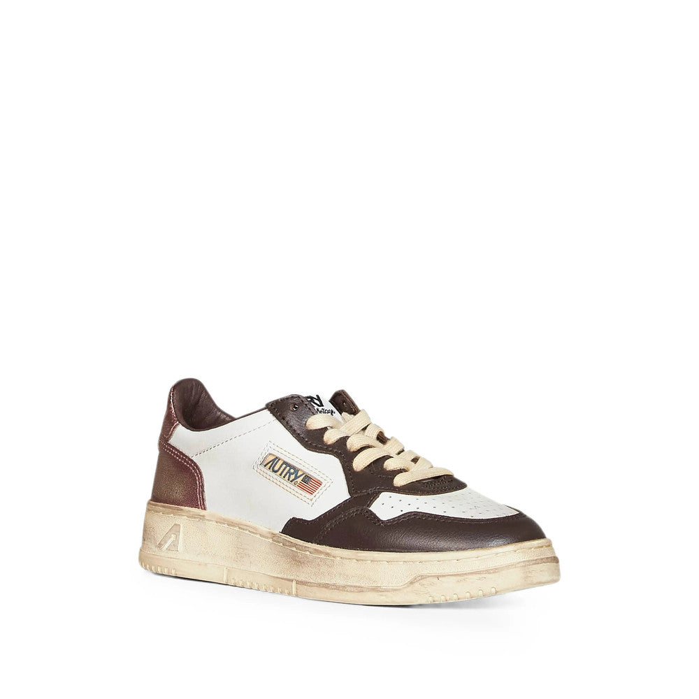 White Color Block Medalist Sneakers 2