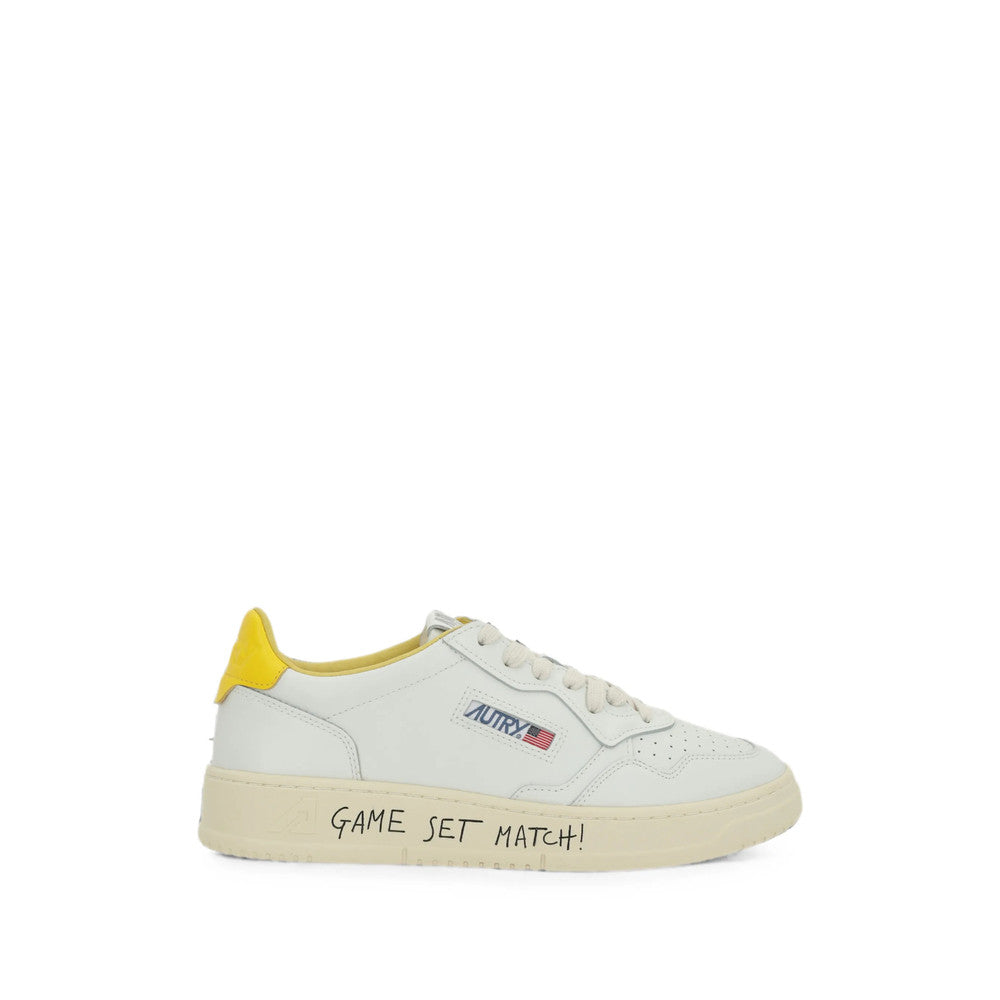 White Logo Medalist Sneakers 1