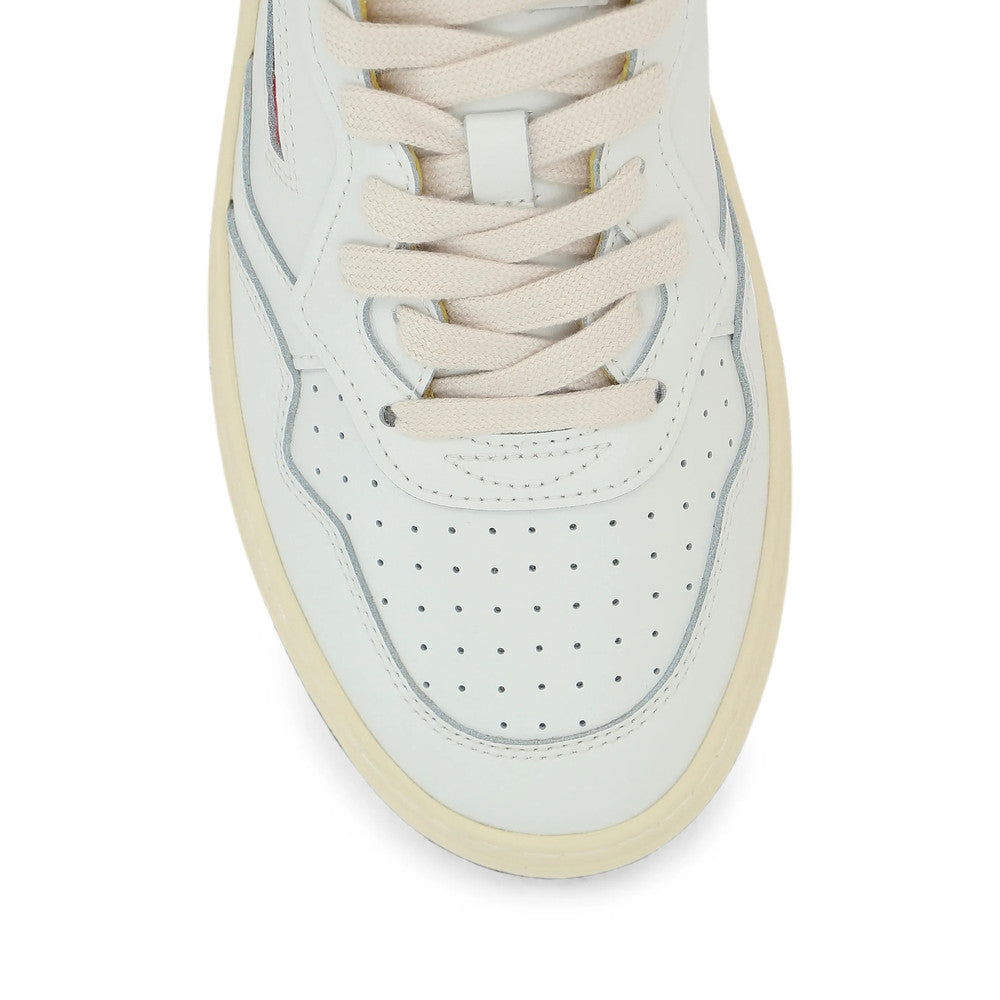 White Logo Medalist Sneakers 4