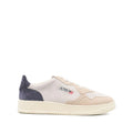White Color Block Medalist Sneakers 1