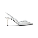Silver Slingback Pumps 1