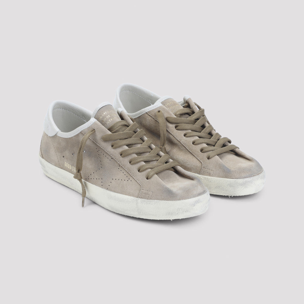 Beige Solid Superstar Sneakers 5
