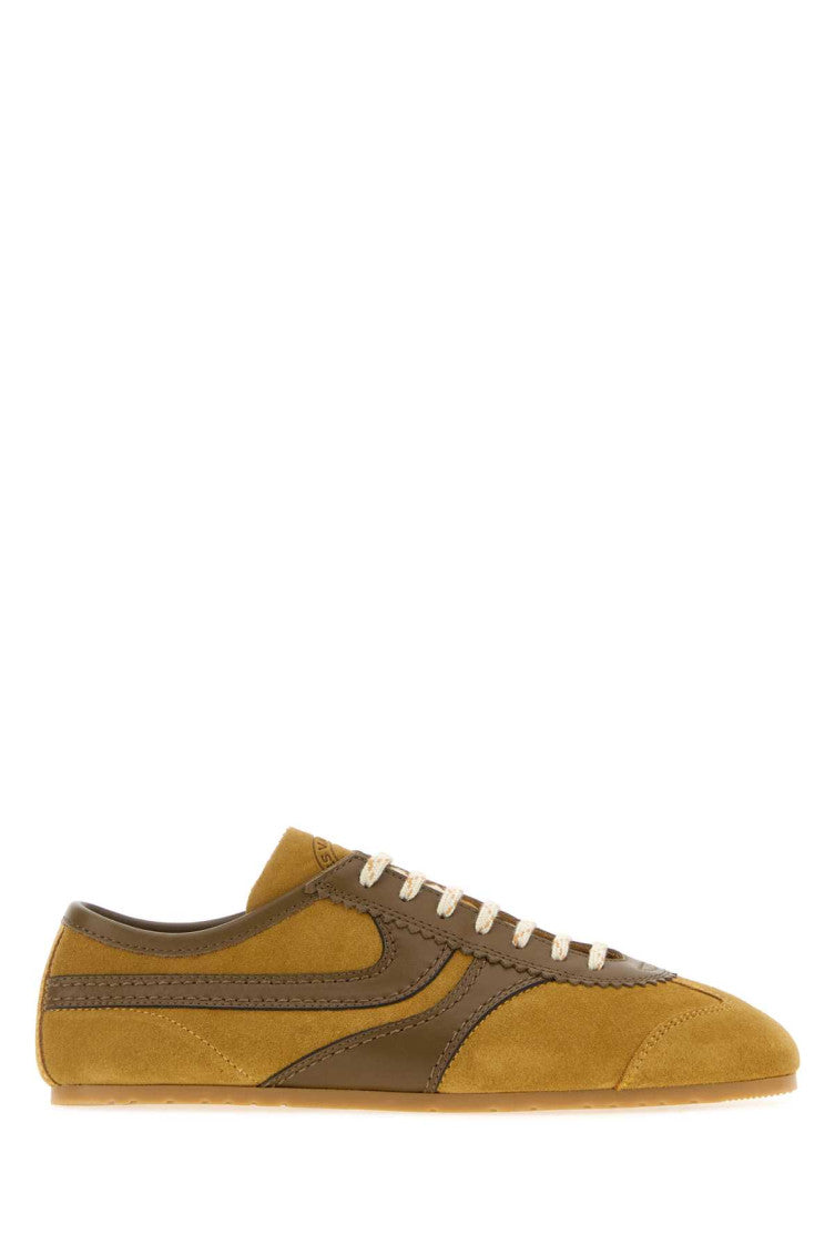 Tan Lace-up Sneakers 1