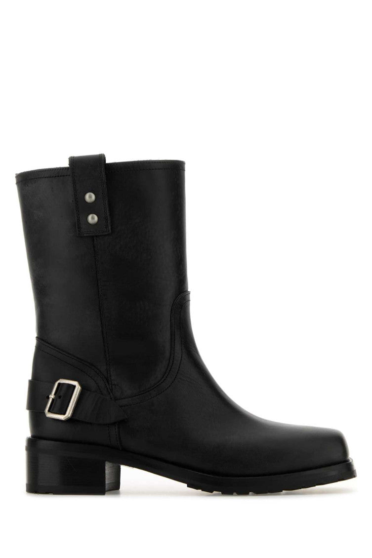 Black Leather Ankle Boots 1