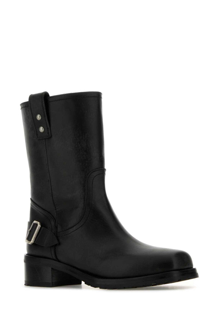 Black Leather Ankle Boots 2