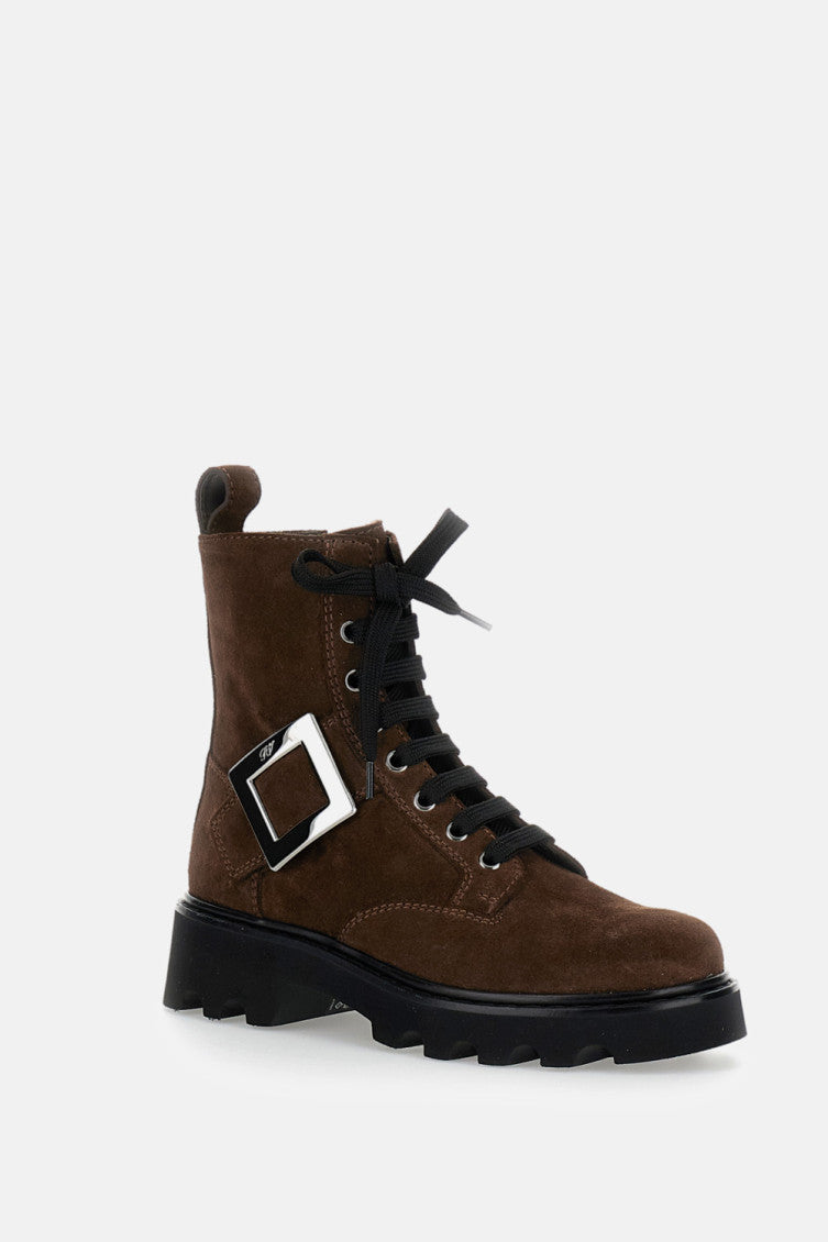 Brown Lace Up Boots 4