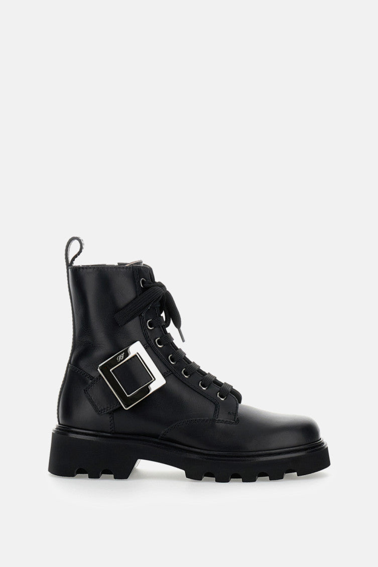 Black Lace Up Boots 1