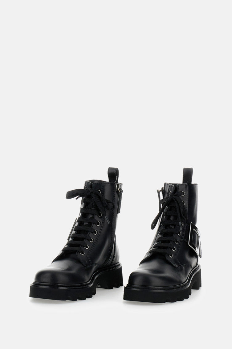Black Lace Up Boots 2