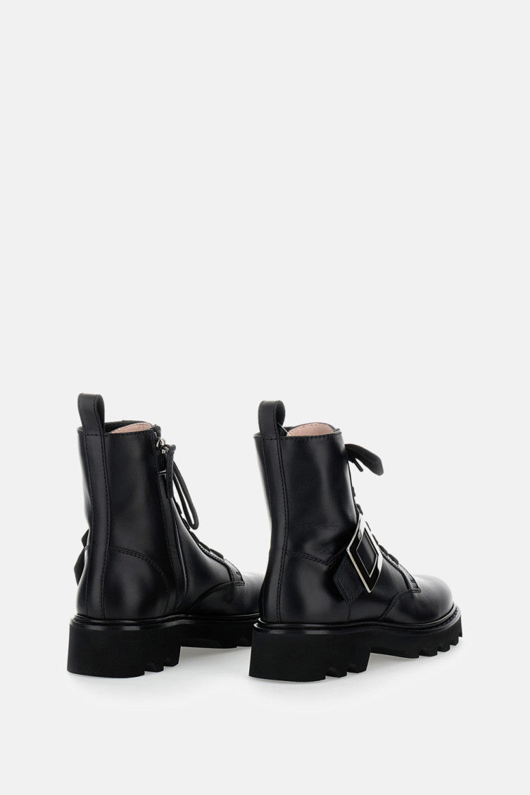 Black Lace Up Boots 3