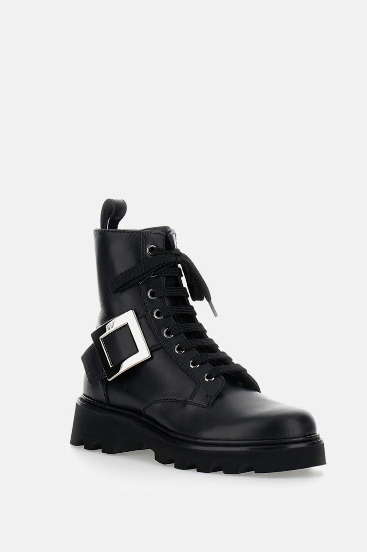 Black Lace Up Boots 4