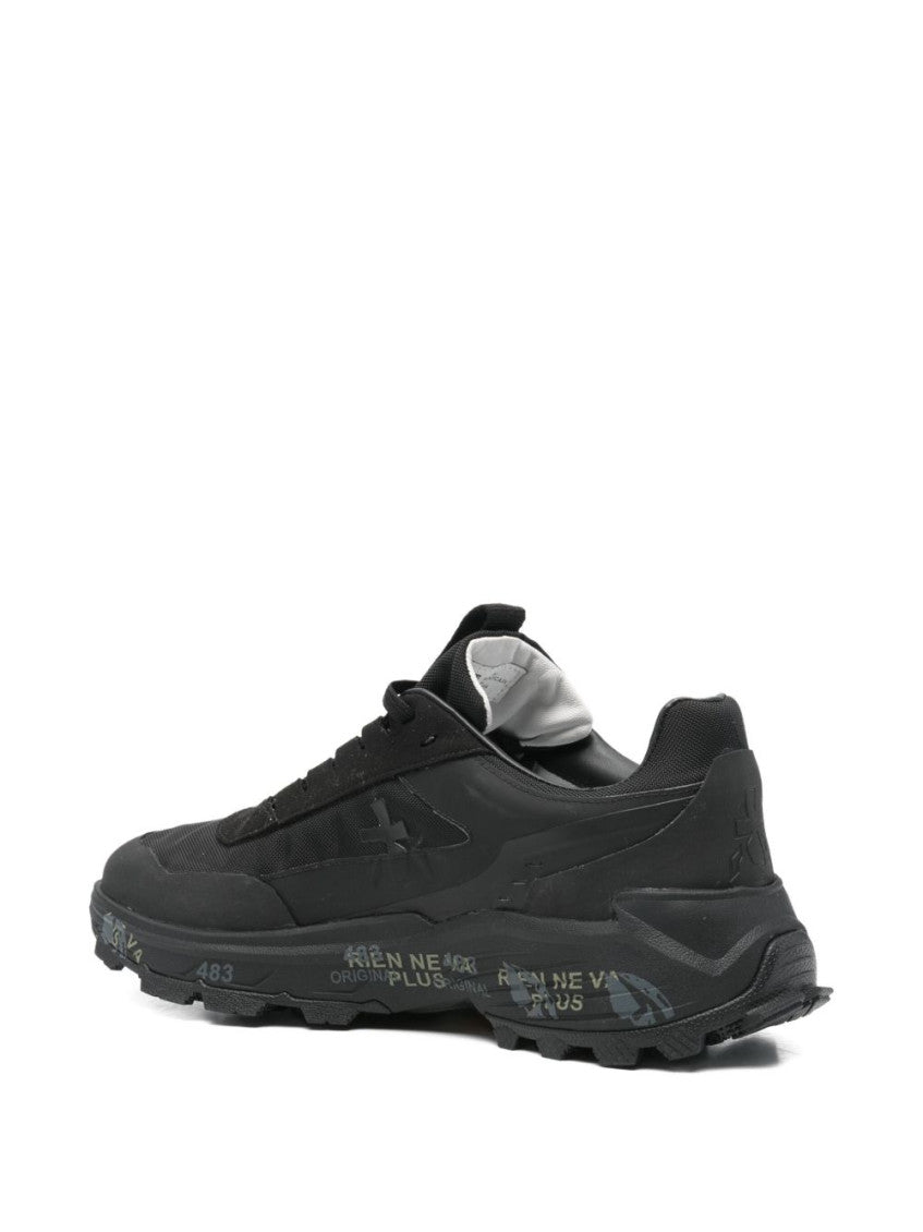 Black Lace Up Sneakers 2