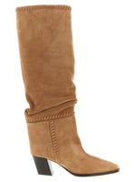 Brown Suede High Boots 1