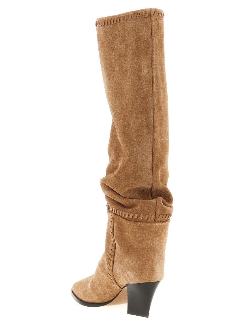 Brown Suede High Boots 3