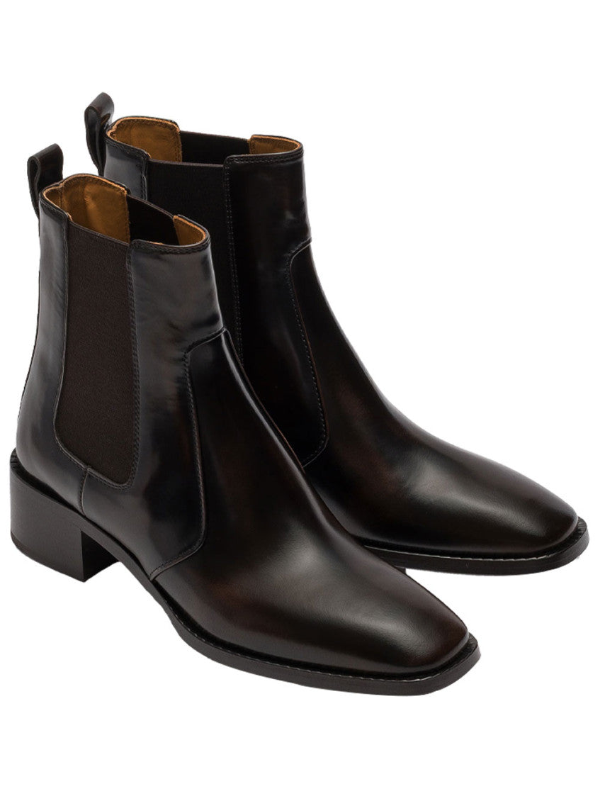 Dark Brown Leather Susan Boots 2