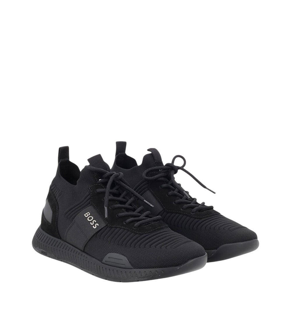 Black Logo Signature Sneakers 2