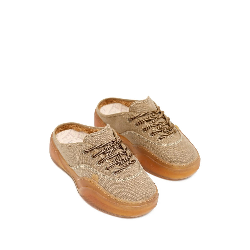 Beige Low Skate Mule Sneakers 2