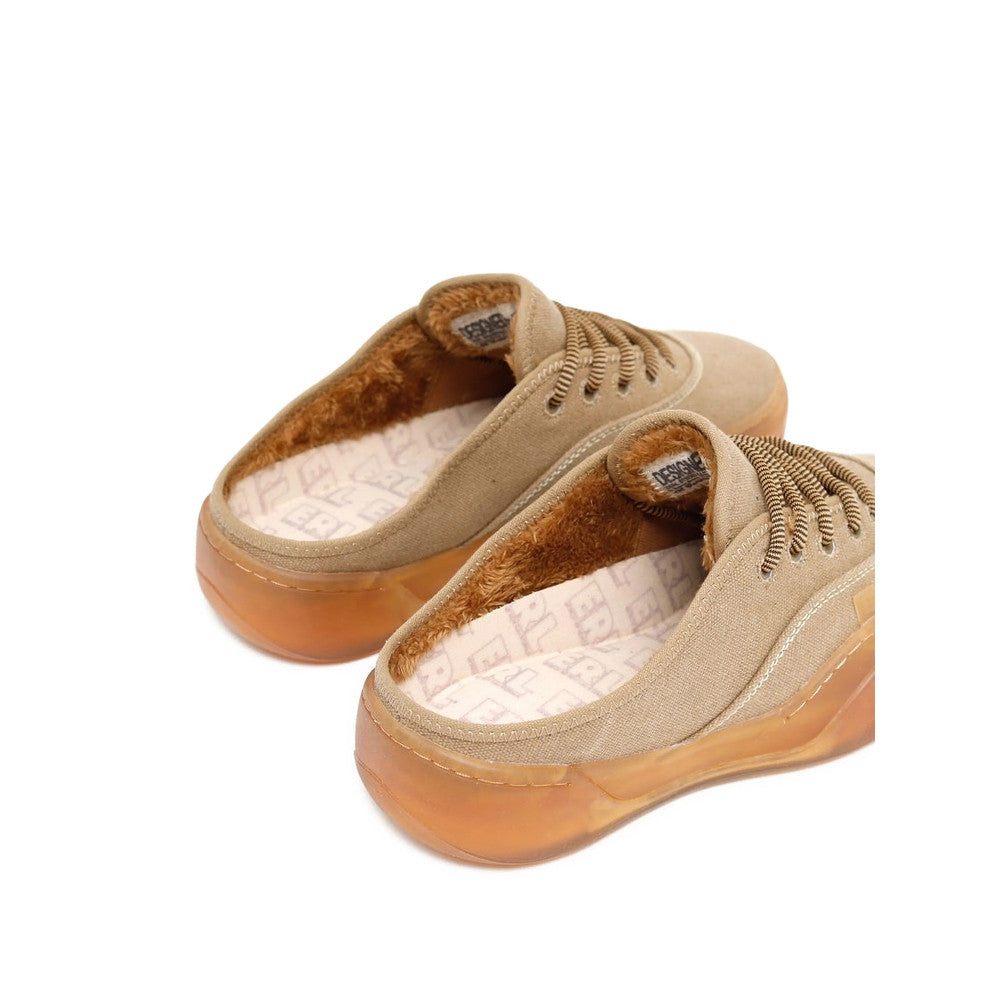 Beige Low Skate Mule Sneakers 3