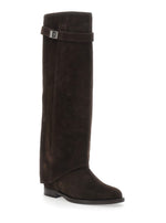 Brown Suede High-knee Boots 1