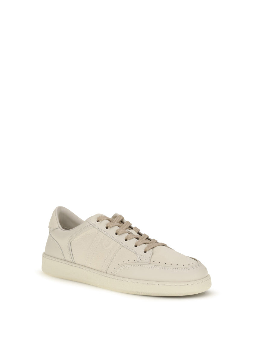 Beige Logo Sneakers 2