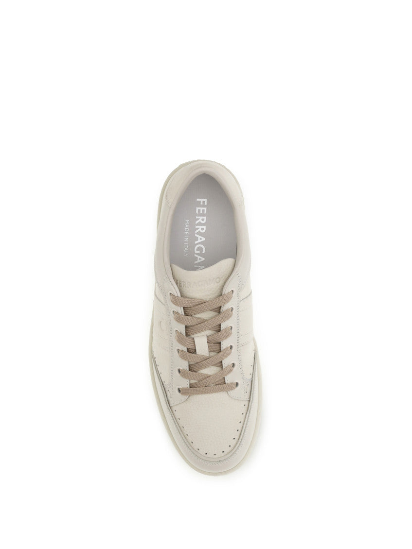 Beige Logo Sneakers 4
