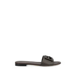 Brown Textured Baguette Sandals 1
