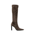 Brown Suede Knee-High Boots 1