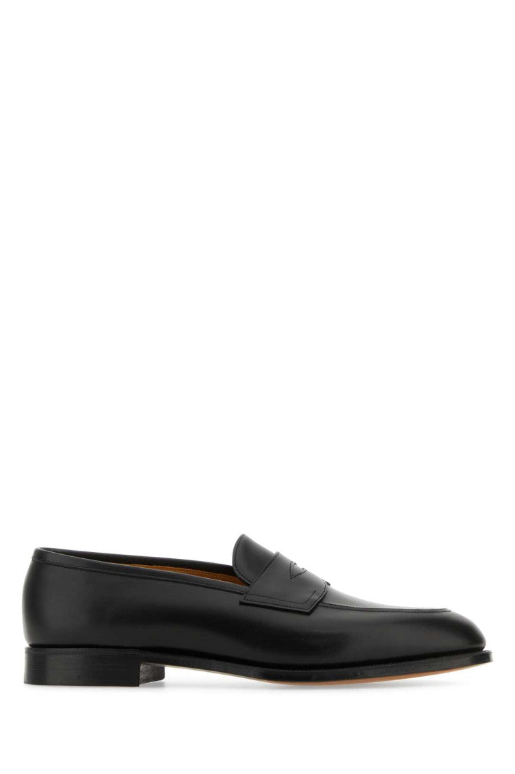 Black Leather Piccadilly Loafers 1