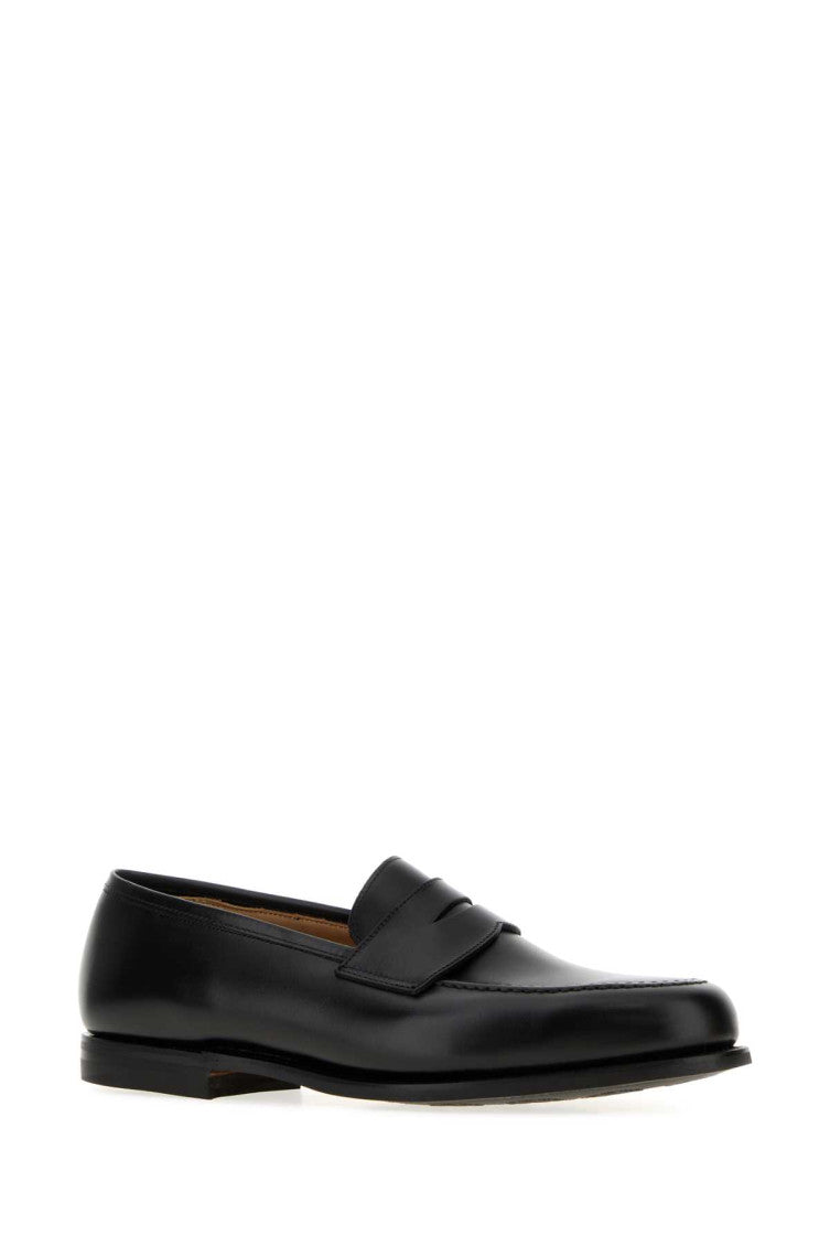 Black Leather Boston Loafers 2